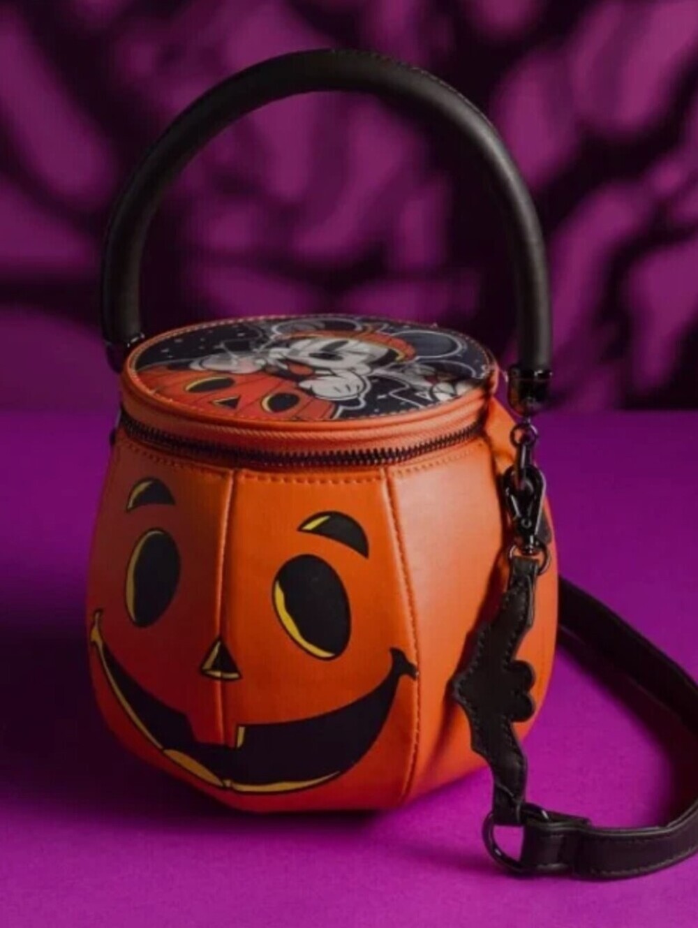 Loungefly Mickey & Minnie Lenticular Pumpkin Crossbody Bag